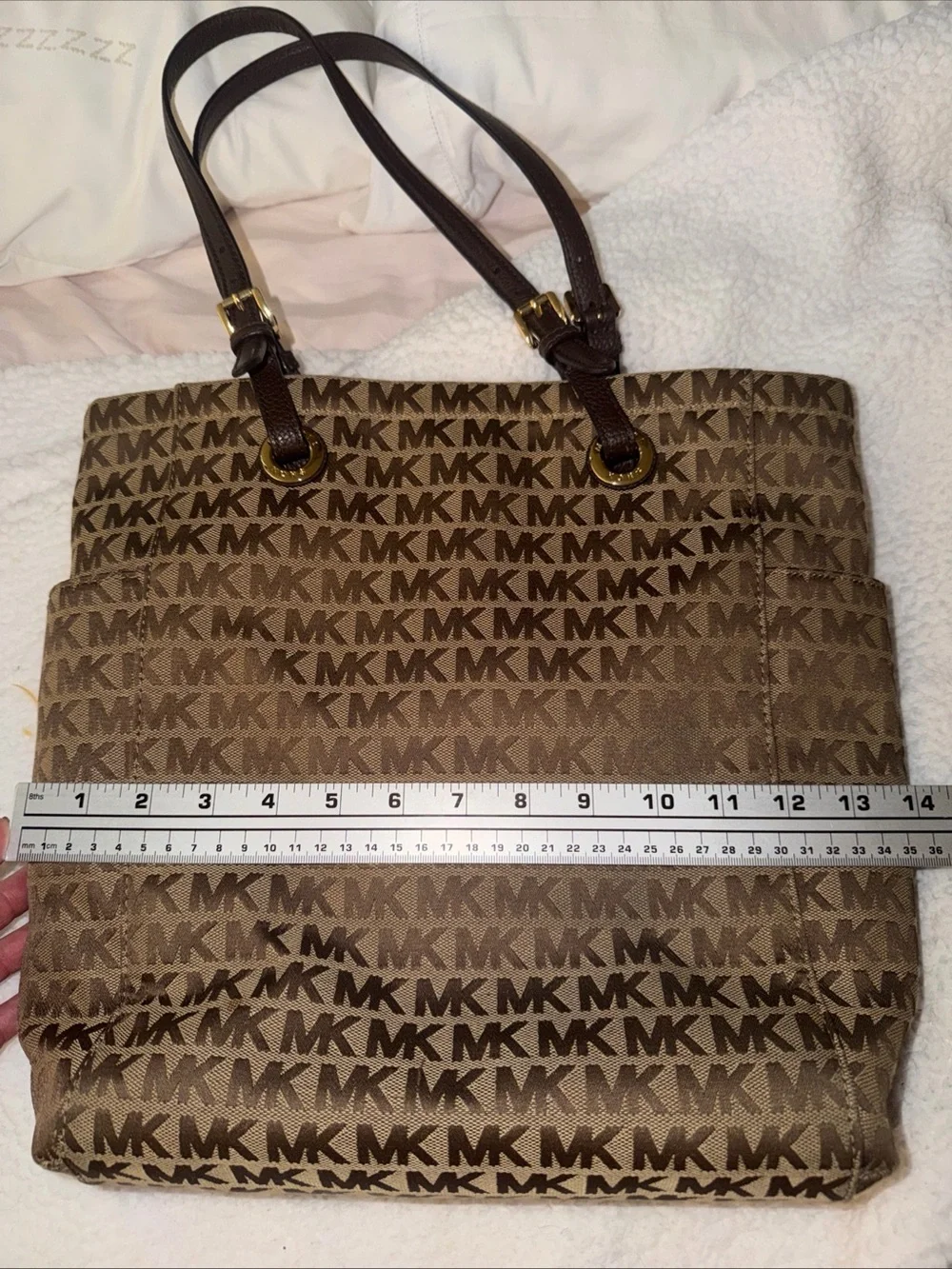 Michael Kors Tan and Brown Logo Tote